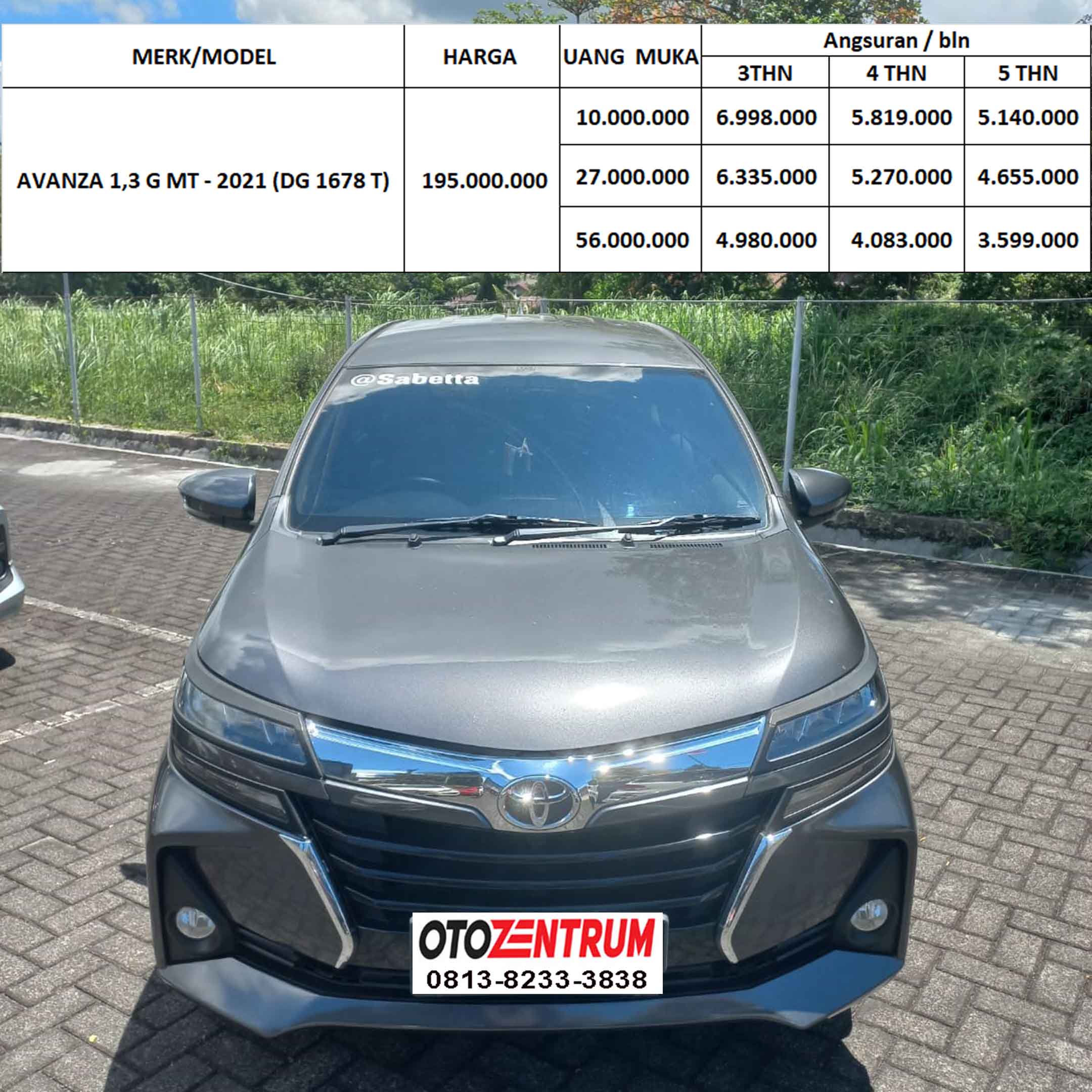 AVANZA 1.3 G MT 2021 - DG 1678 T