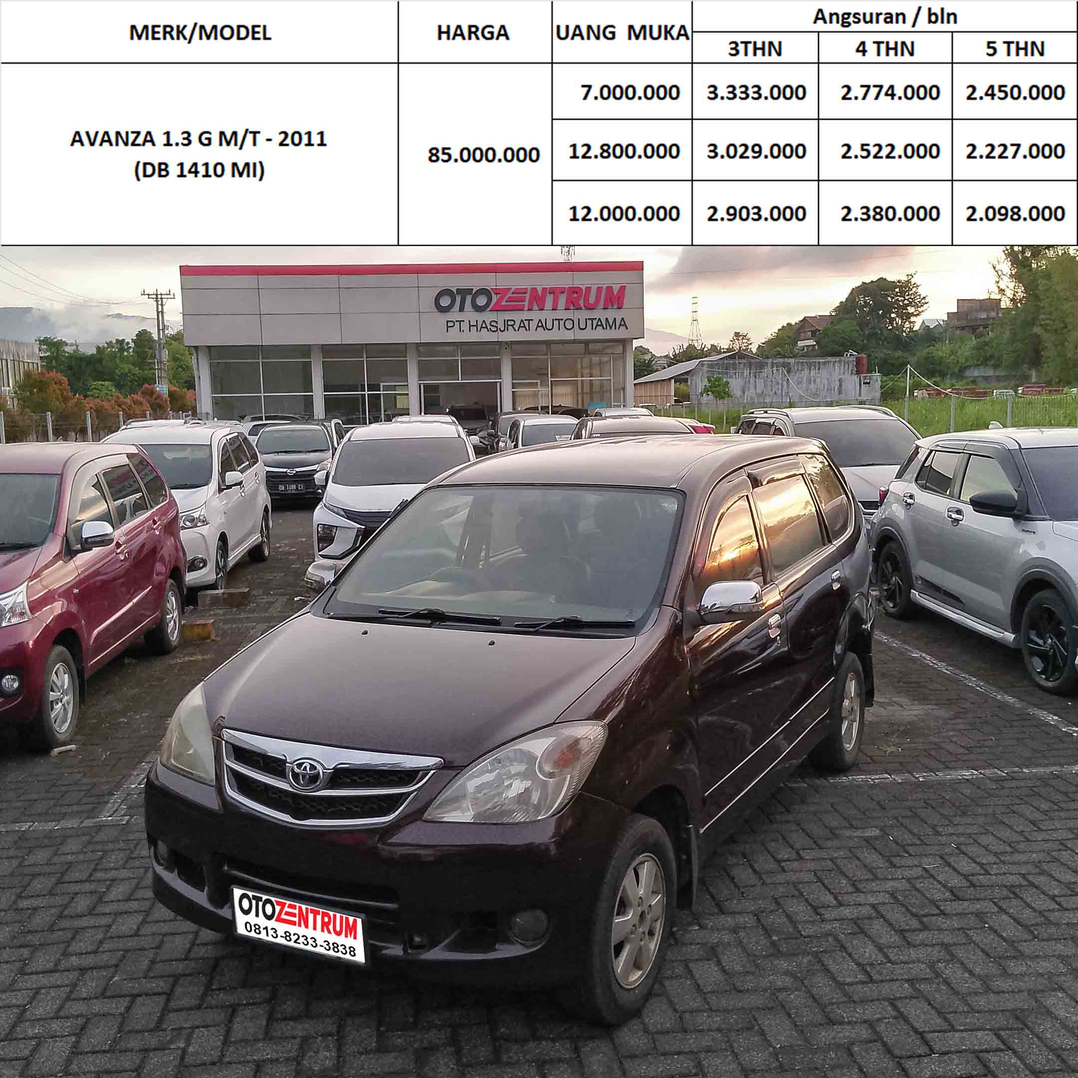 AVANZA 1.3 G M/T - 2011 (DB 1410 MI)