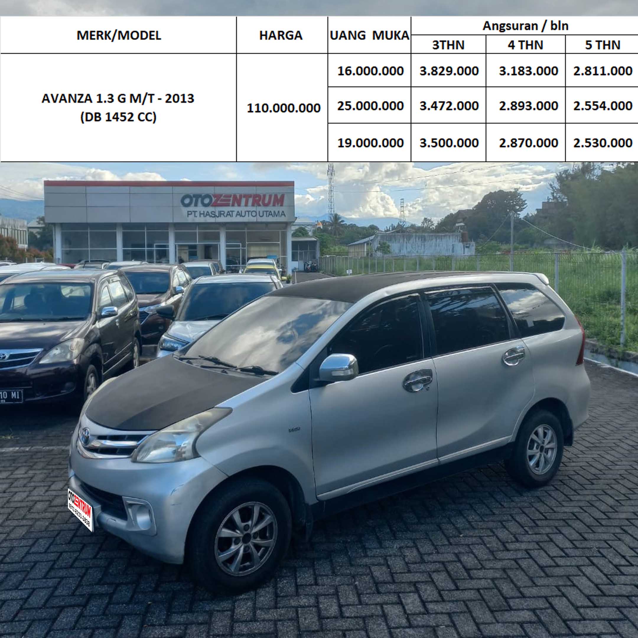 AVANZA 1.3 G M/T - 2013 (DB 1452 CC)