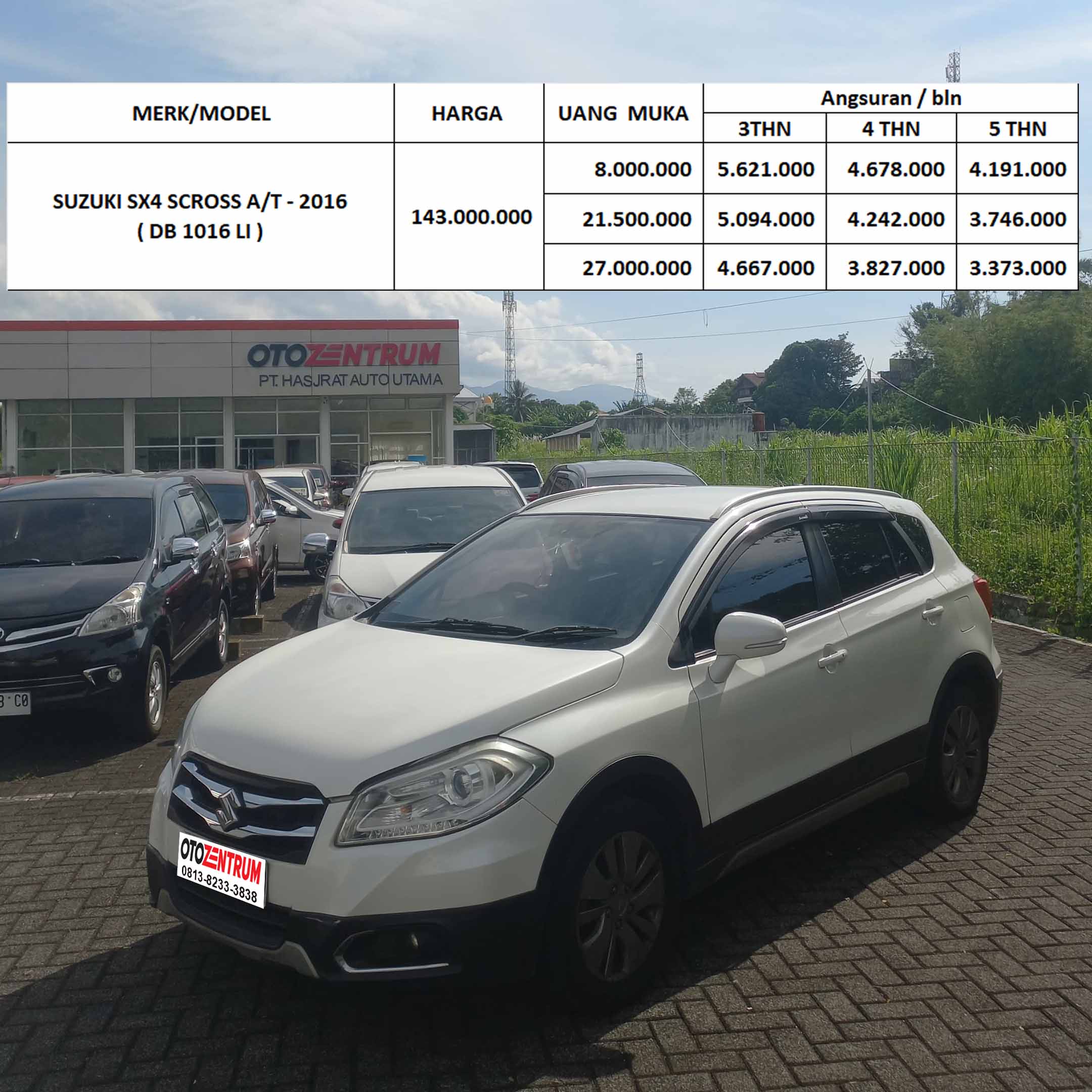 SUZUKI SX4 SCROSS A/T - 2016  ( DB 1016 LI )