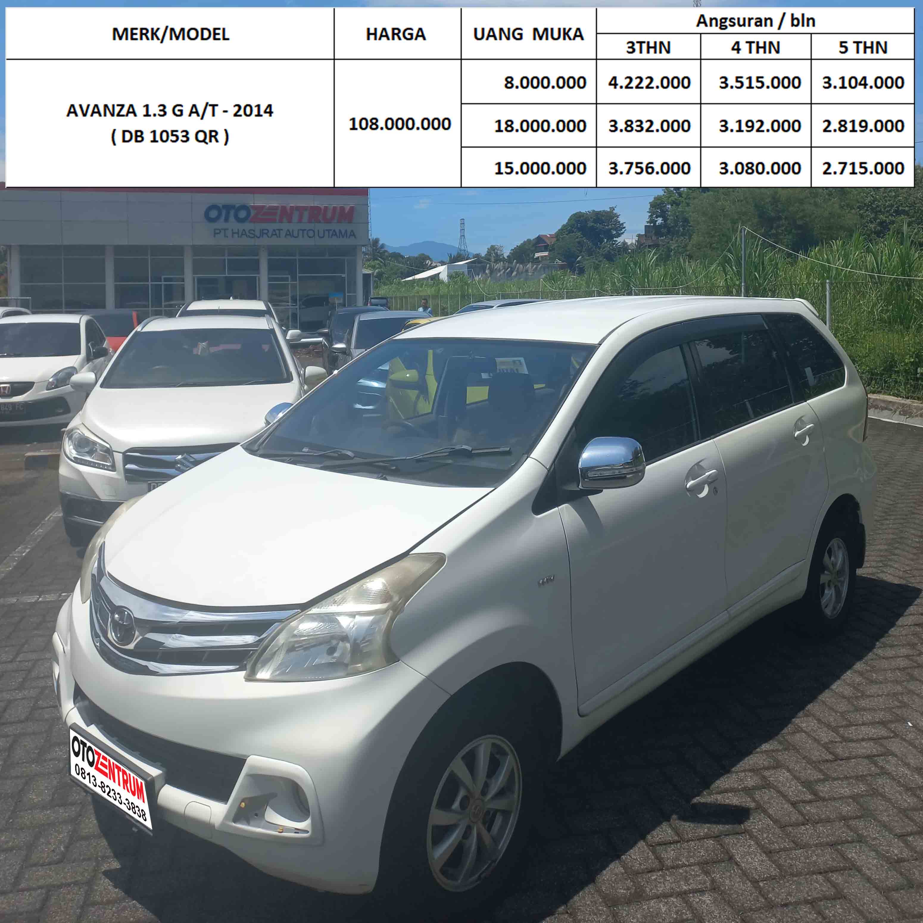 AVANZA 1.3 G A/T - 2014 ( DB 1053 QR )