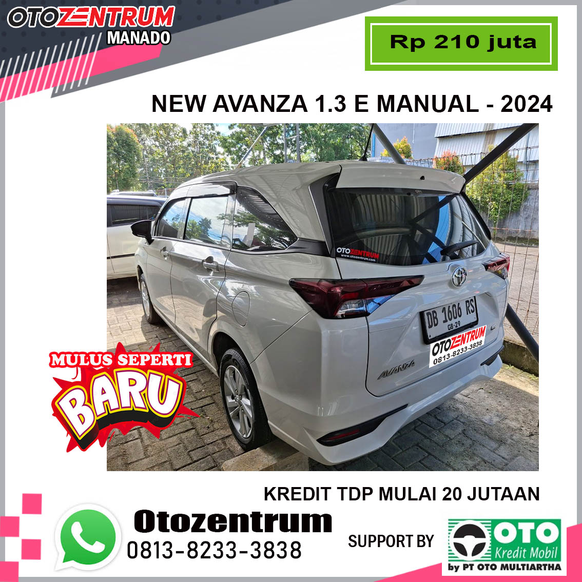 NEW AVANZA 1.3 E MANUAL - DB 1606 RS 2