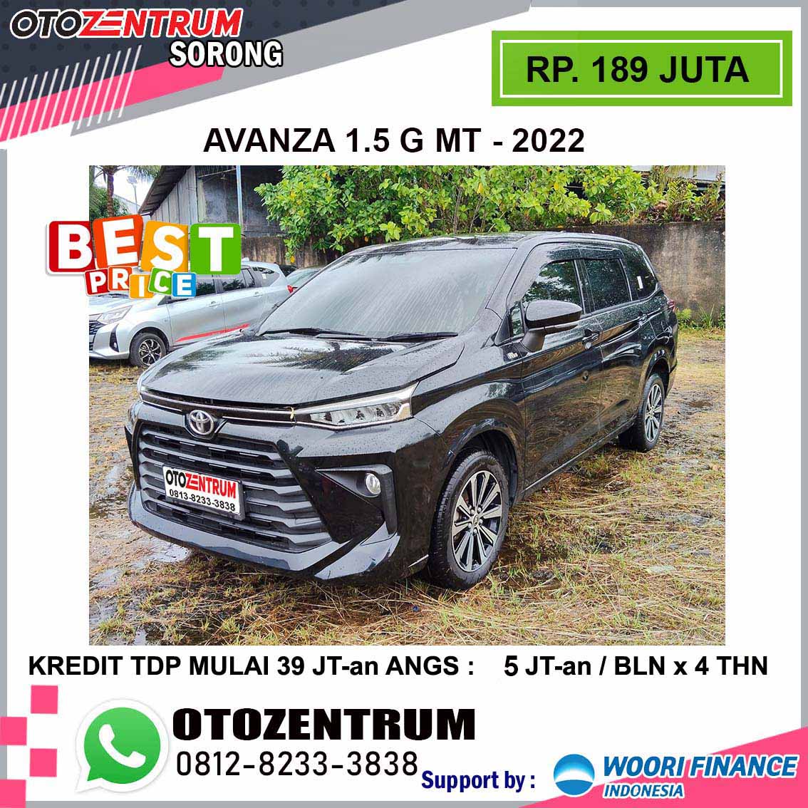 AVANZA 1.5 G MT - 2022 ( PB 1823 SO )